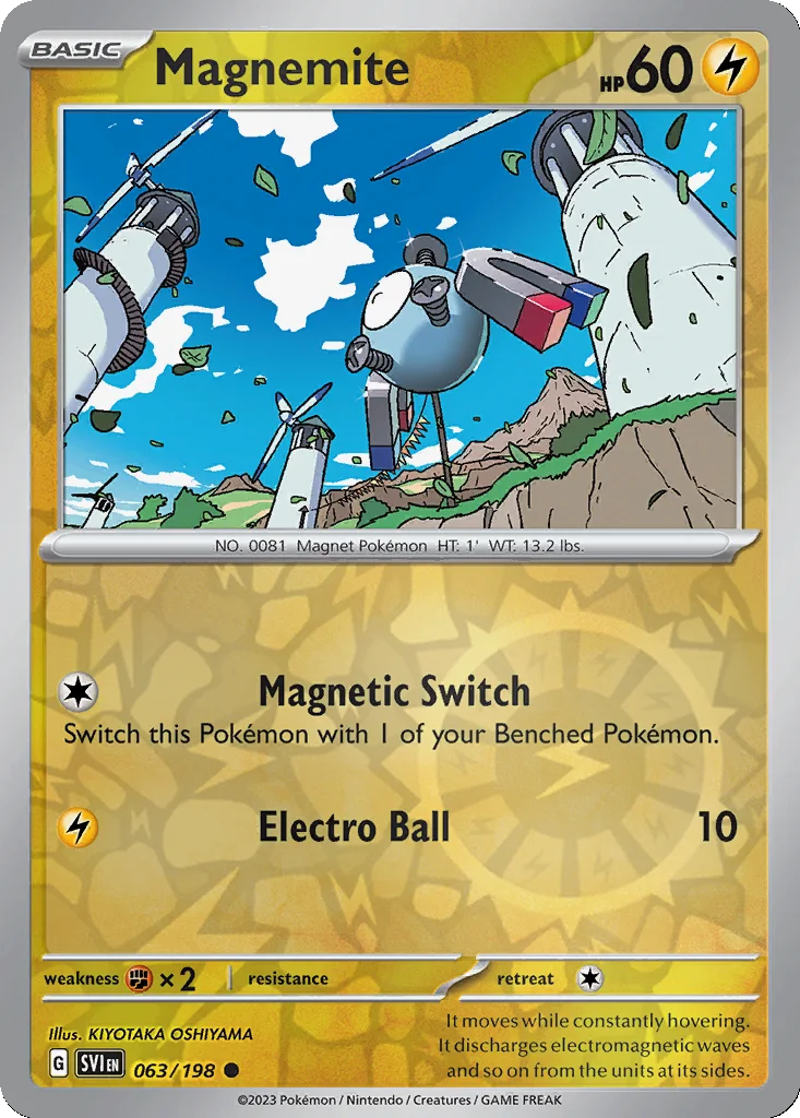 Magnemite 063/198 Scarlet & Violet (Reverse holo)