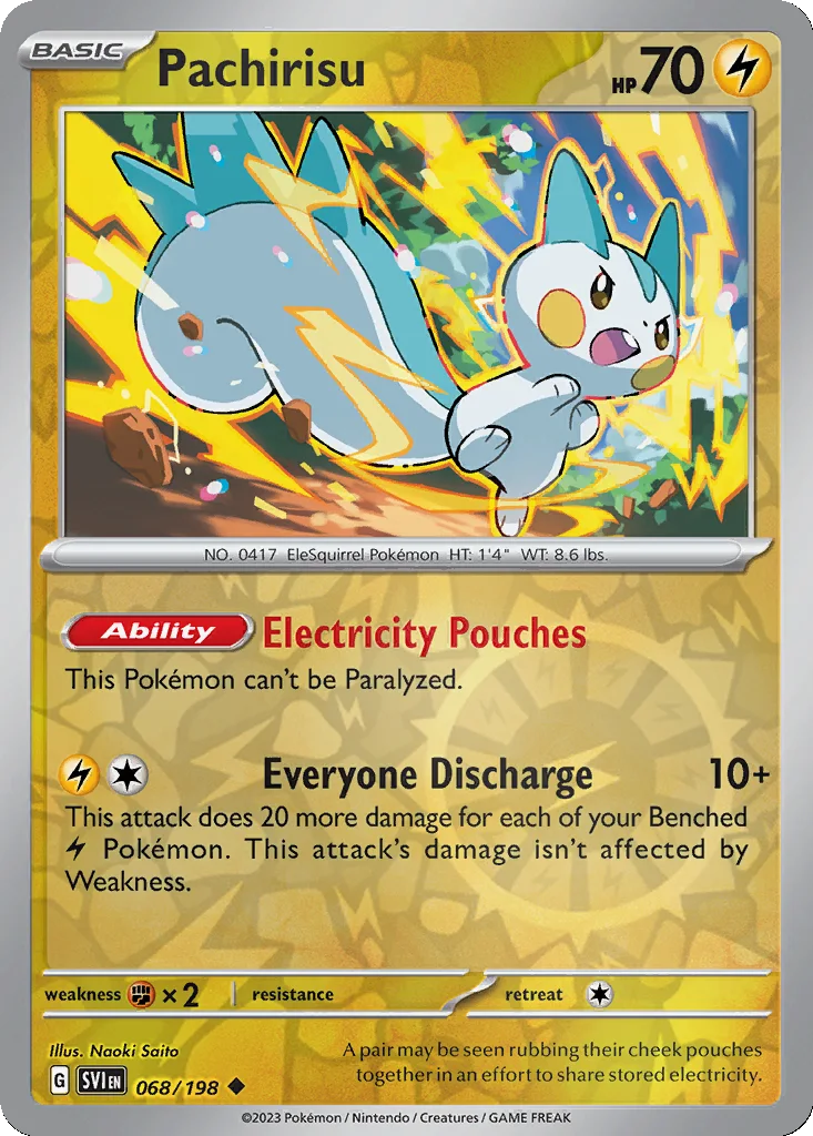 Pachirisu 068/198 Scarlet & Violet (Reverse holo)