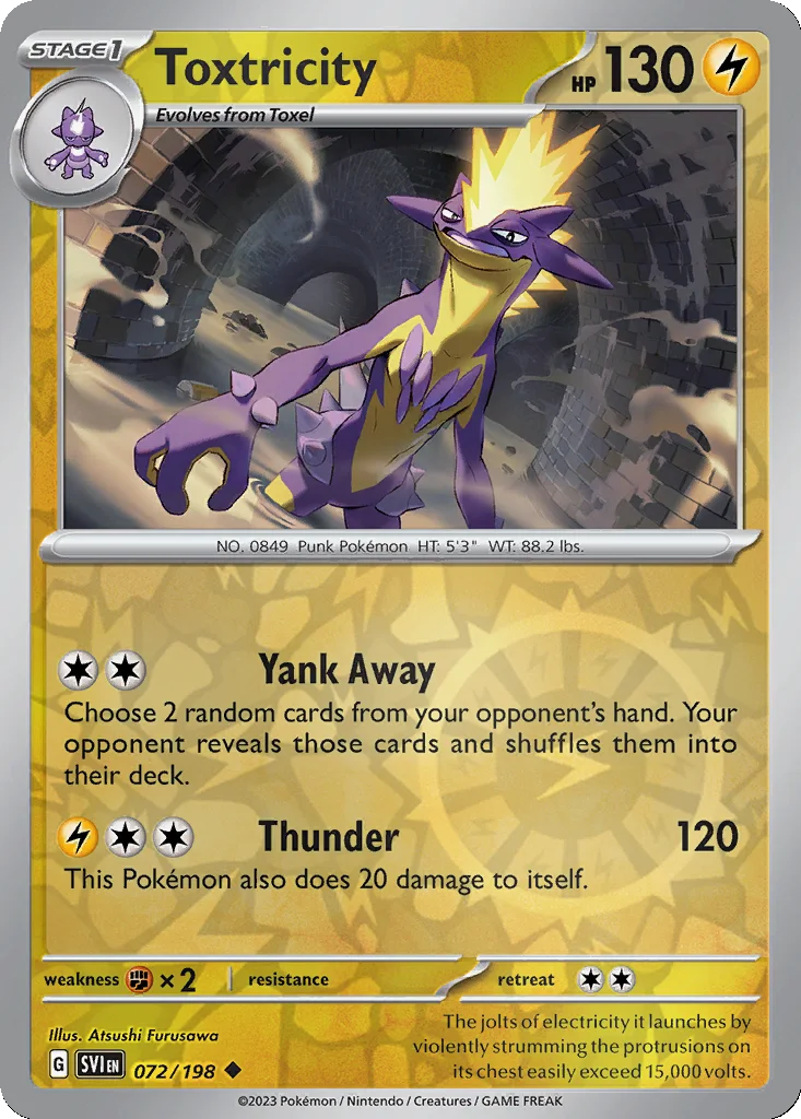 Toxtricity 072/198 Scarlet & Violet (Reverse holo)