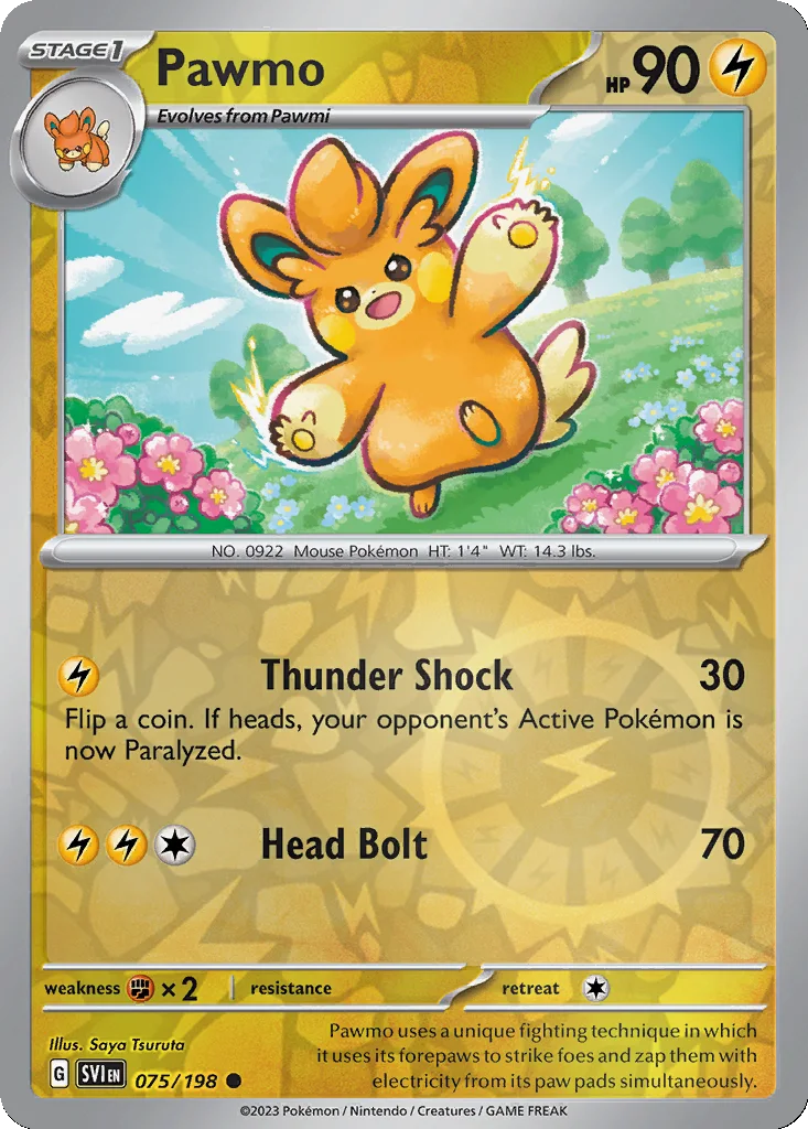 Pawmo 075/198 Scarlet & Violet (Reverse holo)