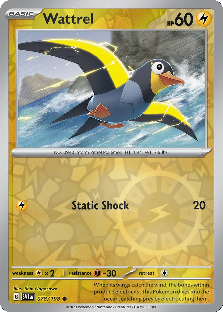 Wattrel 078/198 Scarlet & Violet (Reverse holo)