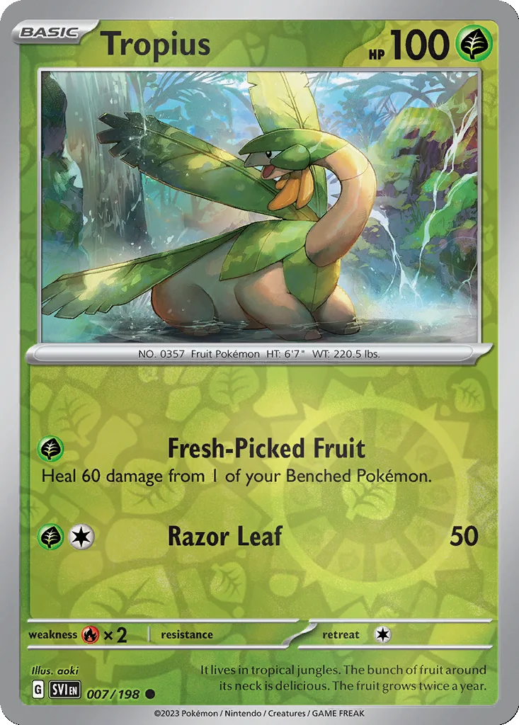 Tropius 007/198 Scarlet & Violet (Reverse holo)