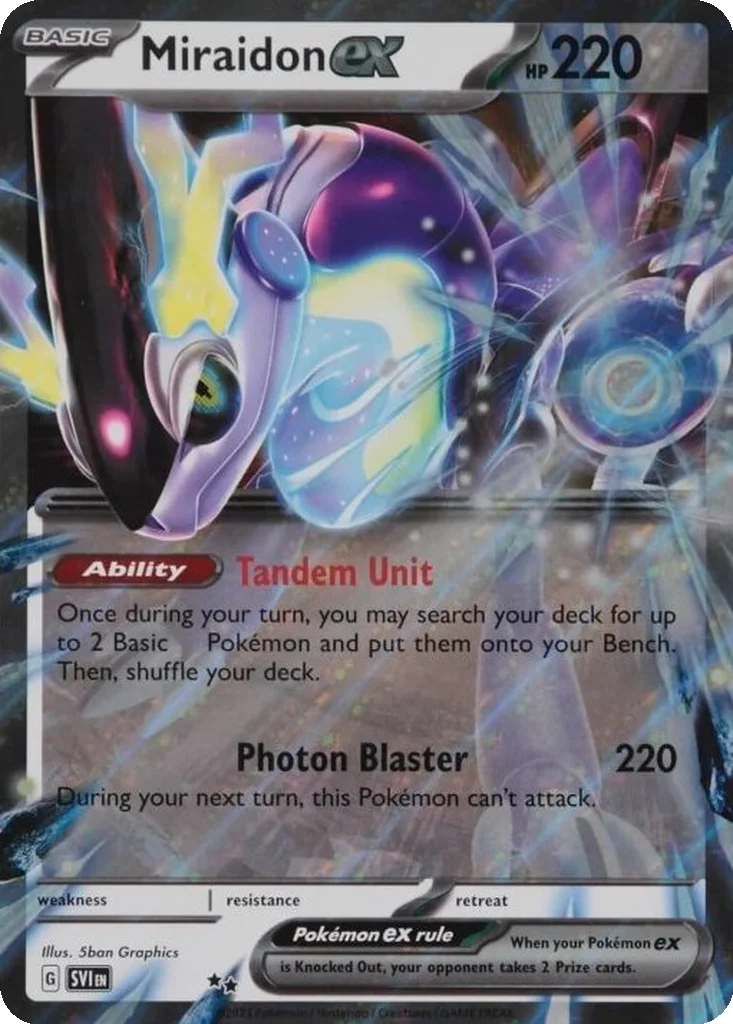 Miraidon ex 081/198 Scarlet & Violet (Jumbo (Redacted))