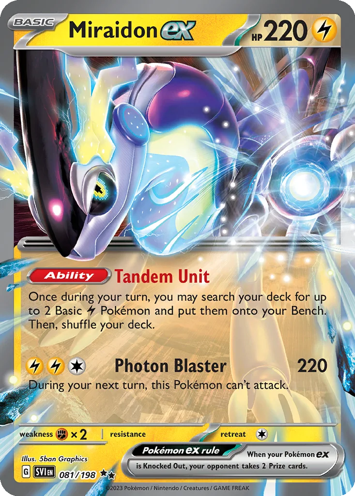 Miraidon ex 081/198 Scarlet & Violet (World Championships Deck 2025: Joltdengo by Liao Fu Guan)