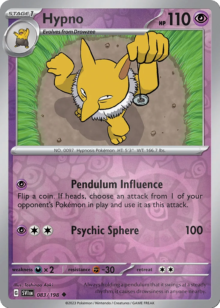Hypno 083/198 Scarlet & Violet (Reverse holo)