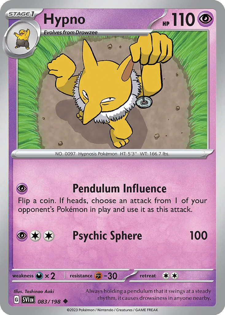 Hypno 083/198 Scarlet & Violet (Normal)