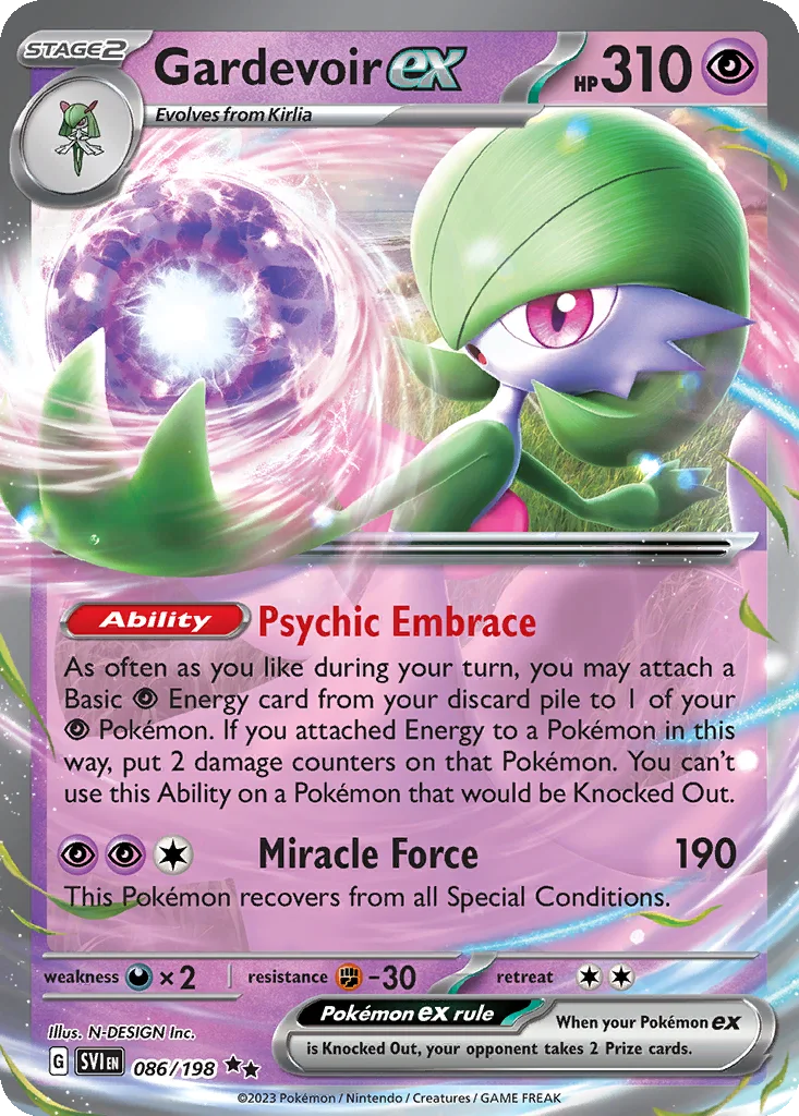 Gardevoir ex 086/198 Scarlet & Violet (World Championships Deck 2025: Flutter Devo Gardevoir by Riley McKay)