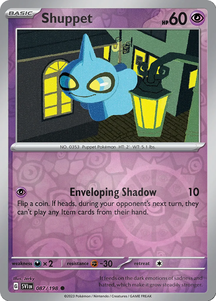 Shuppet 087/198 Scarlet & Violet (Reverse holo)