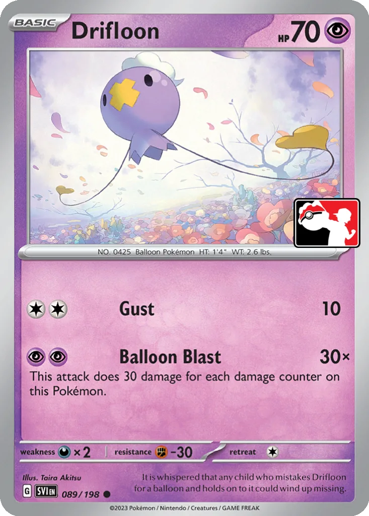 Drifloon 089/198 Scarlet & Violet (Play! Pokémon (Cosmos Holo))
