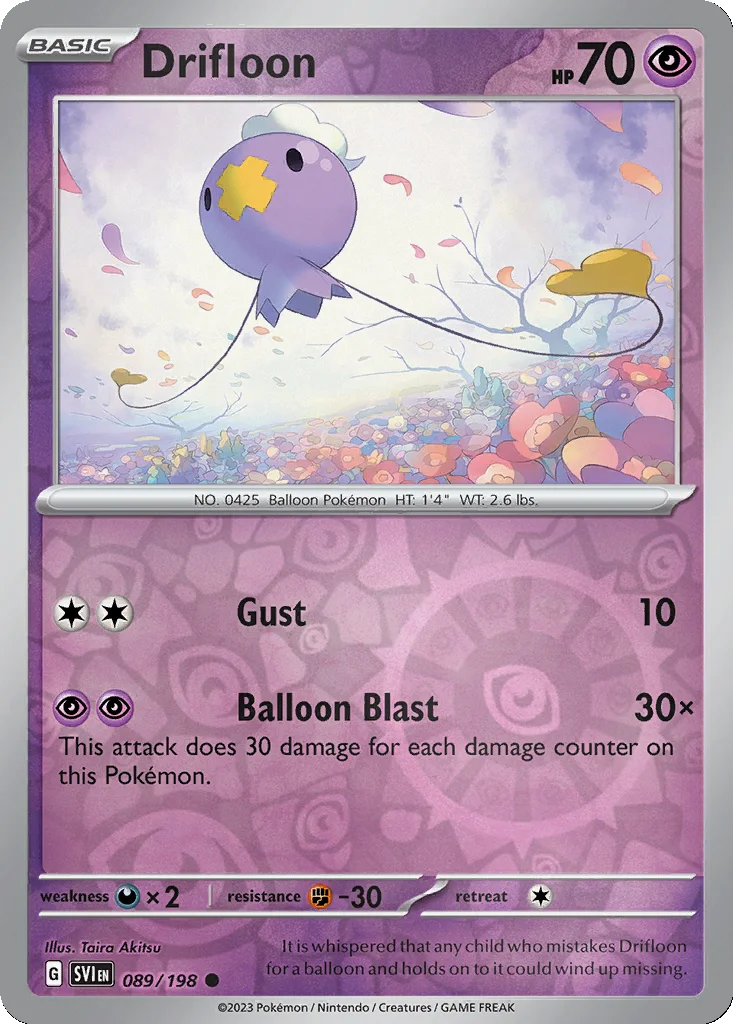 Drifloon 089/198 Scarlet & Violet (Reverse holo)