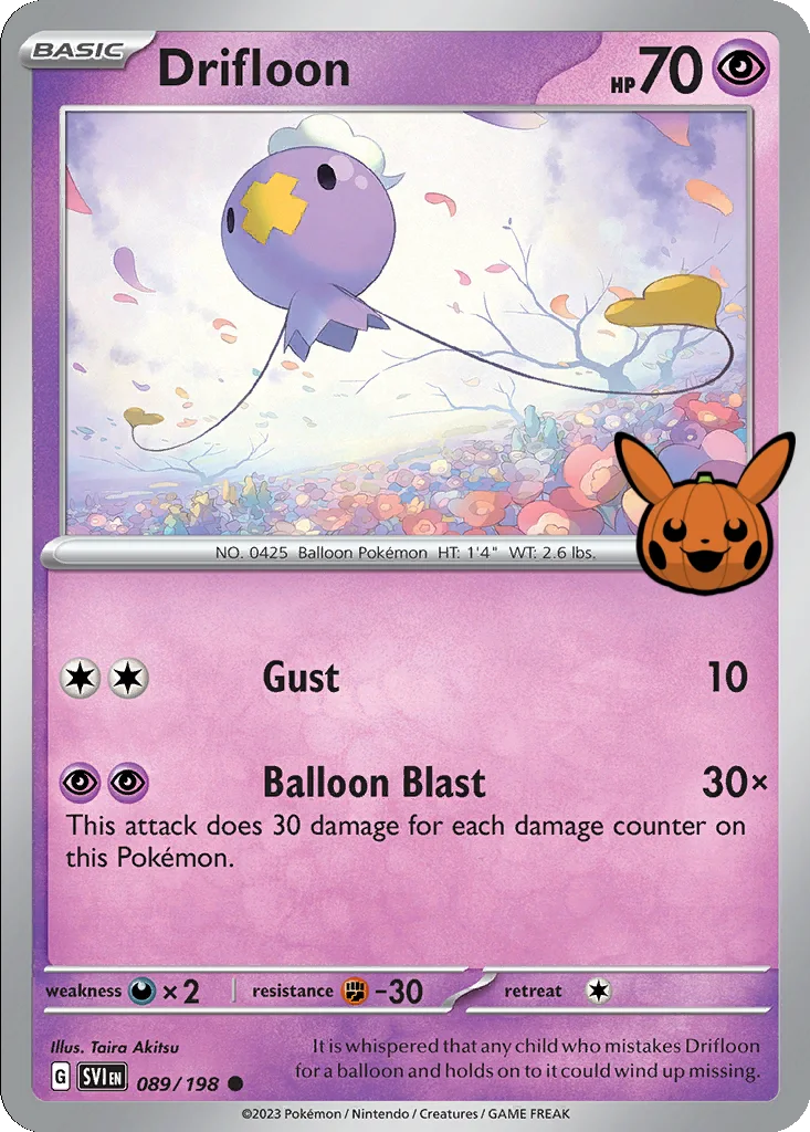 Drifloon 089/198 Scarlet & Violet (Trick or Trade 2023)