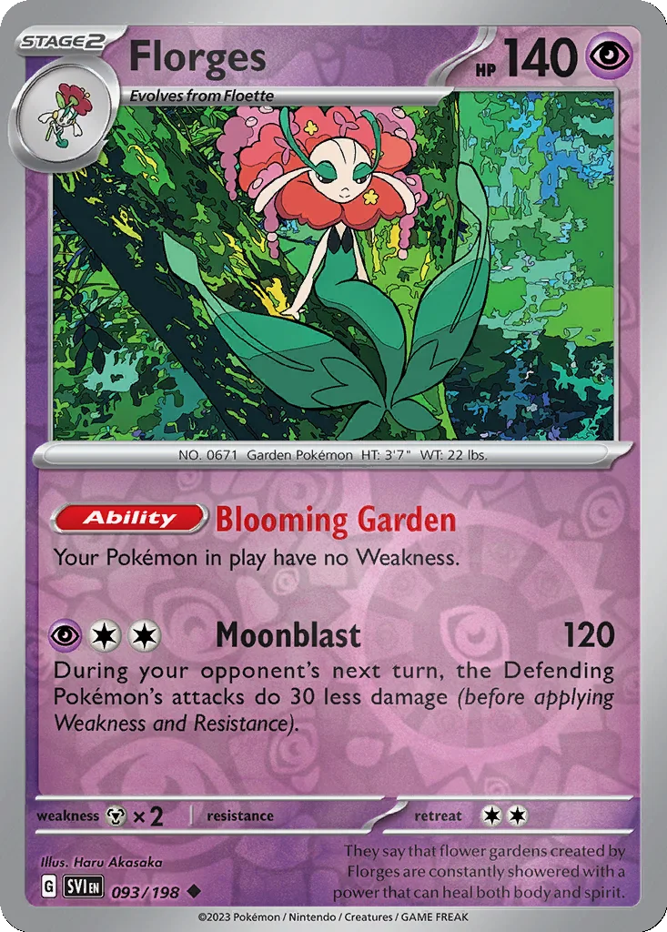 Florges 093/198 Scarlet & Violet (Reverse holo)
