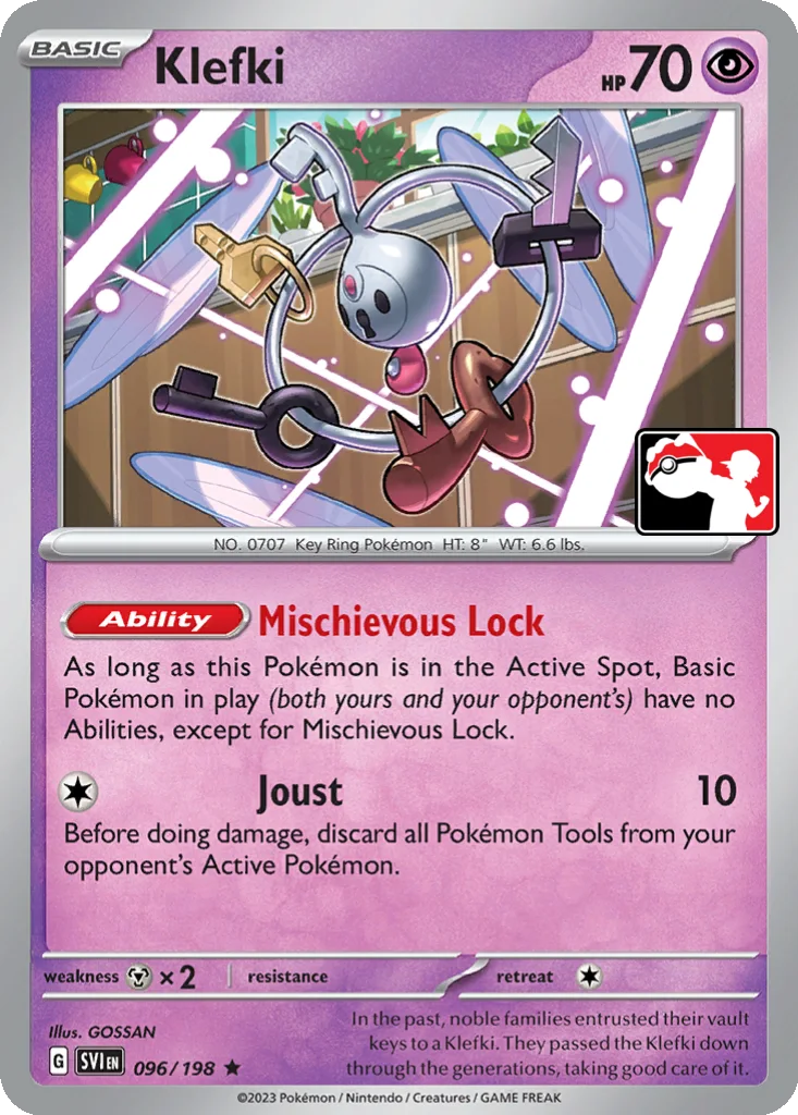 Klefki 096/198 Scarlet & Violet (Play! Pokémon (Cosmos Holo))