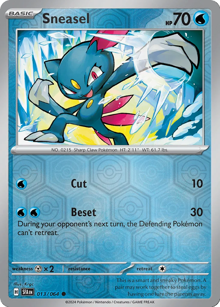Sneasel 013/064 Shrouded Fable (Reverse holo)