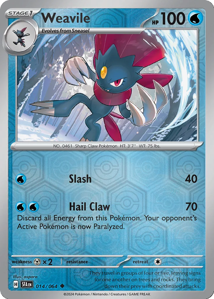 Weavile 014/064 Shrouded Fable (Reverse holo)
