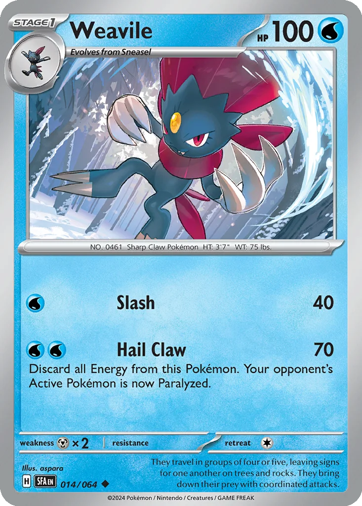 Weavile 014/064 Shrouded Fable (Normal)