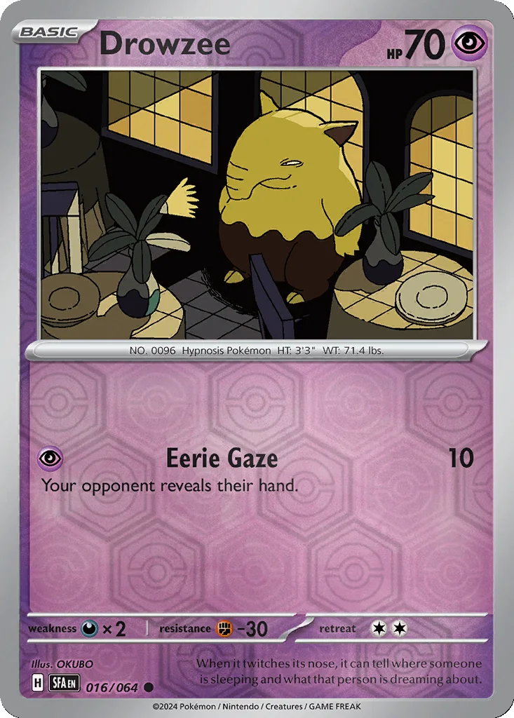 Drowzee 016/064 Shrouded Fable (Reverse holo)