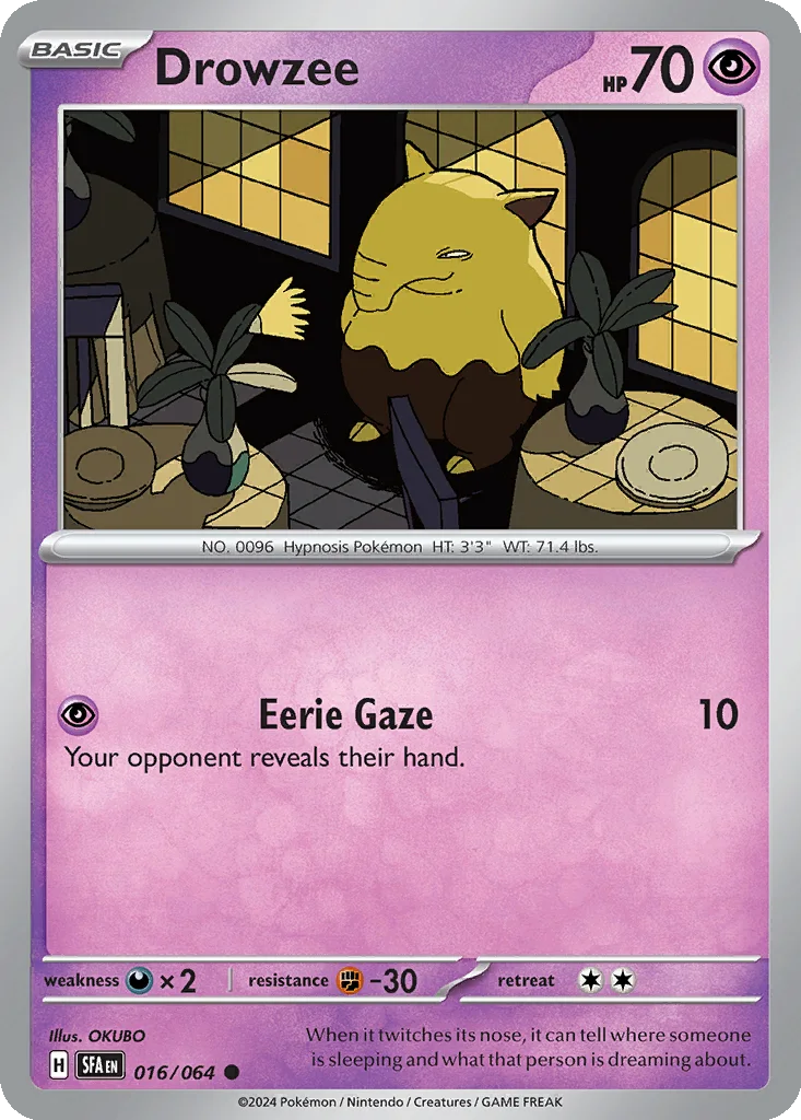 Drowzee 016/064 Shrouded Fable (Normal)