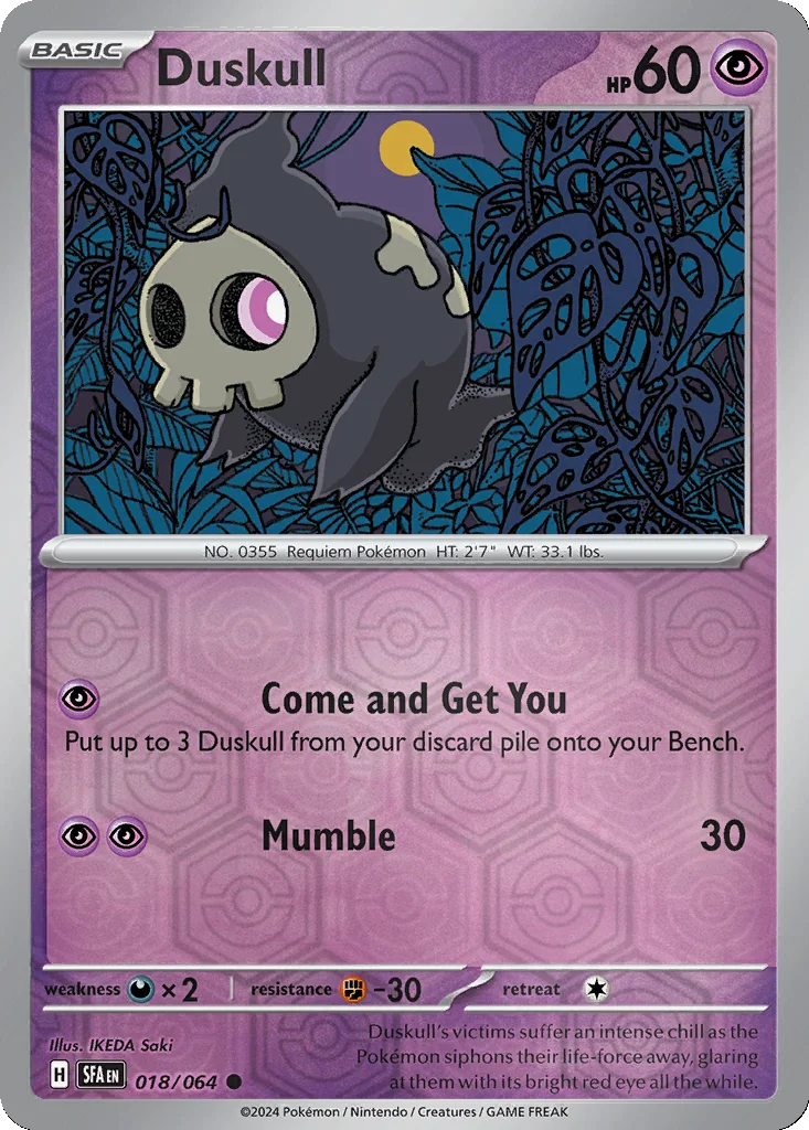 Duskull 018/064 Shrouded Fable (Reverse holo)