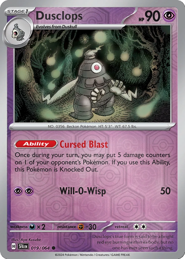 Dusclops 019/064 Shrouded Fable (Reverse holo)