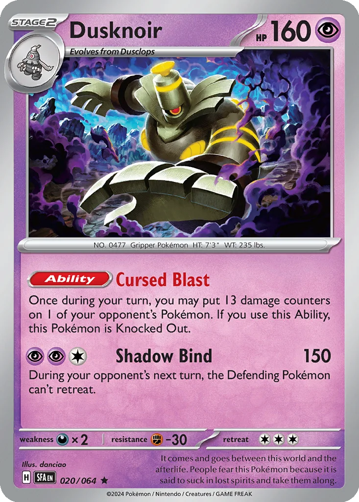 Dusknoir 020/064 SV: Shrouded Fable (Holo)