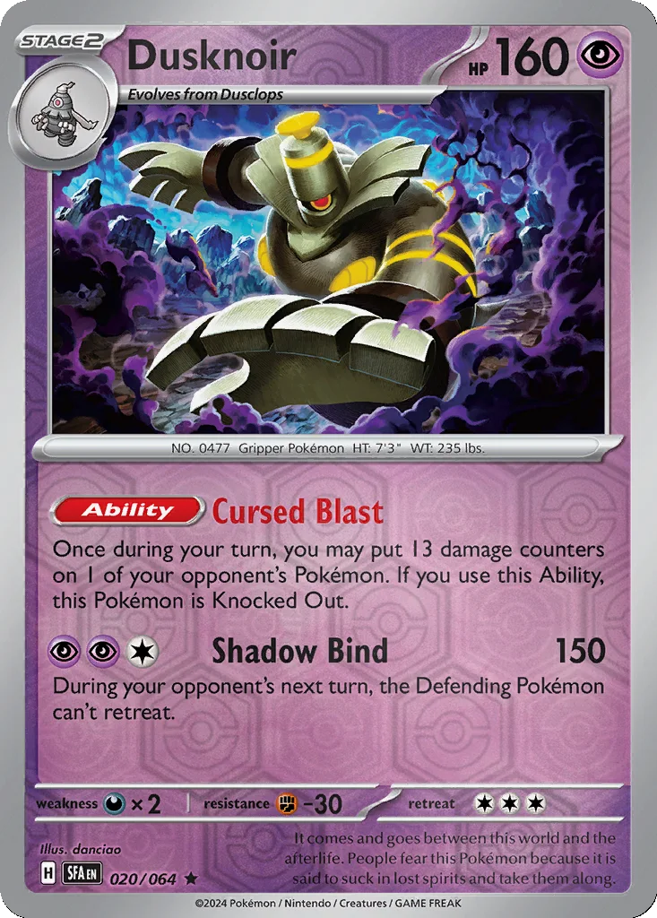 Dusknoir 020/064 SV: Shrouded Fable (Reverse holo)