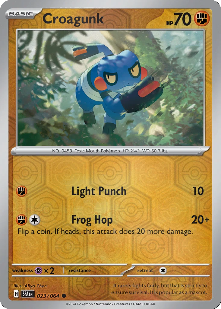 Croagunk 023/064 Shrouded Fable (Reverse holo)