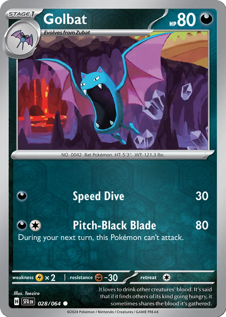Golbat 028/064 Shrouded Fable (Reverse holo)