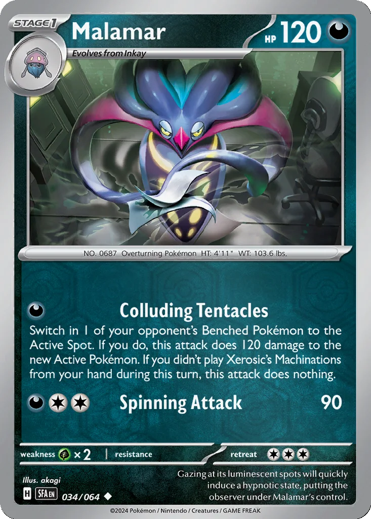 Malamar 034/064 Shrouded Fable (Reverse holo)