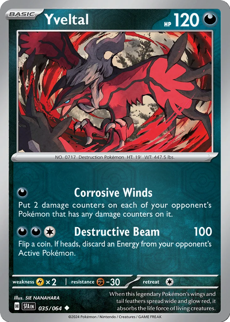 Yveltal 035/064 Shrouded Fable (Reverse holo)