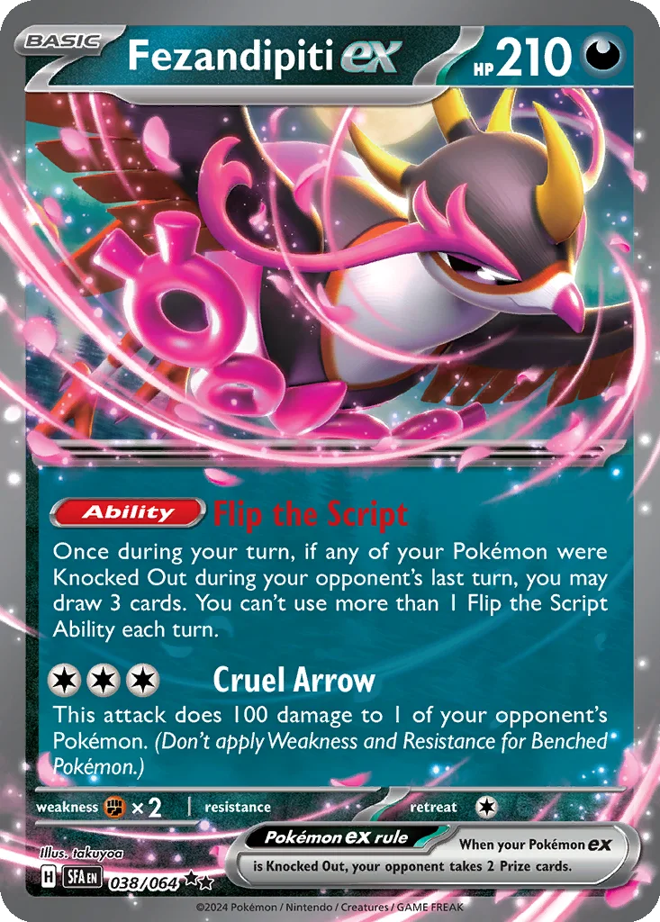 Fezandipiti ex 038/064 Shrouded Fable (World Championships Deck 2025: Joltdengo by Liao Fu Guan)