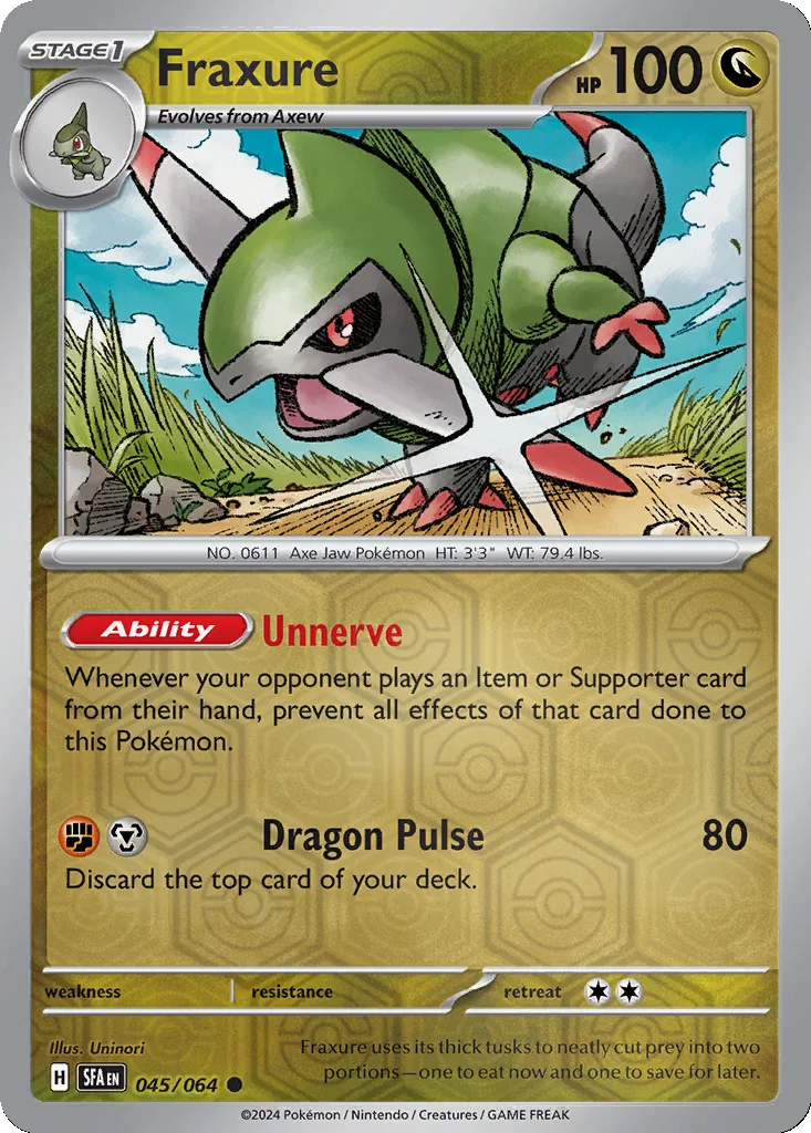 Fraxure 045/064 Shrouded Fable (Reverse holo)