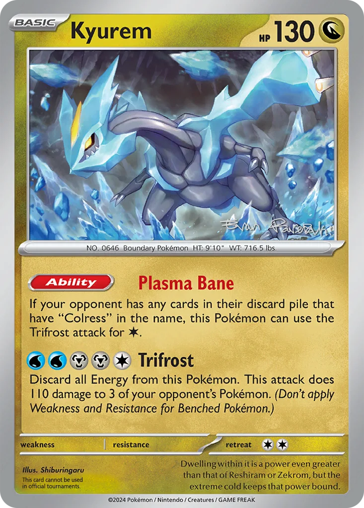 Kyurem 047/064 Shrouded Fable (World Championships Deck 2024: Regidrago VSTAR by Evan Pavelski)