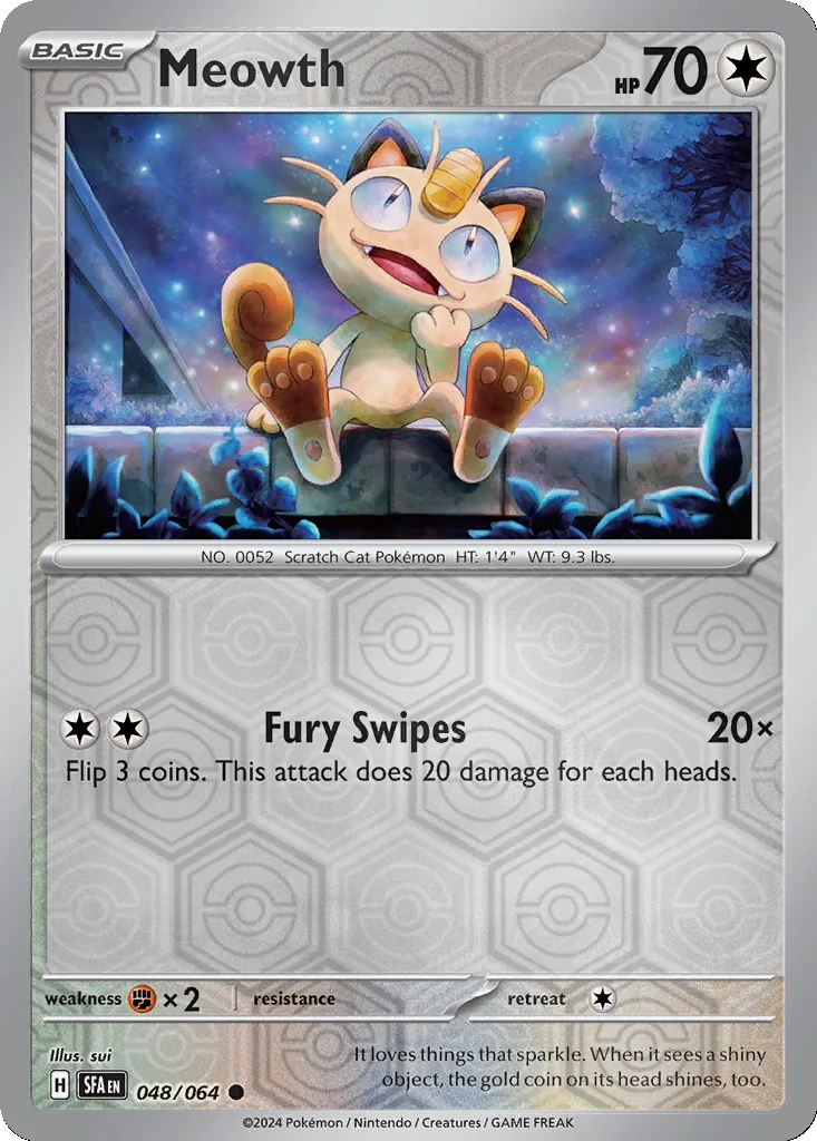 Meowth 048/064 Shrouded Fable (Reverse holo)