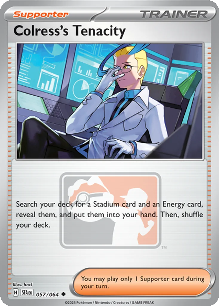 Colress's Tenacity 057/064 Shrouded Fable (Play! Pokémon (Mirror Holo))