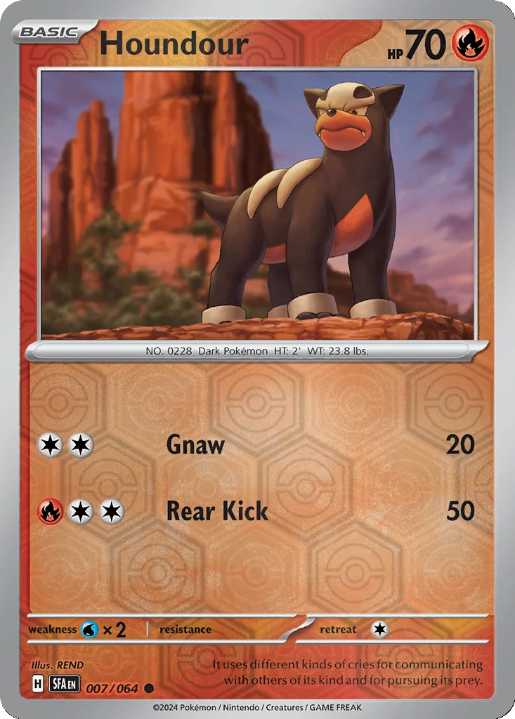 Houndour 007/064 Shrouded Fable (Reverse holo)