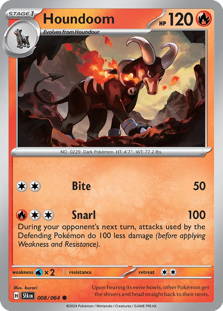 Houndoom 008/064 Shrouded Fable (Normal)