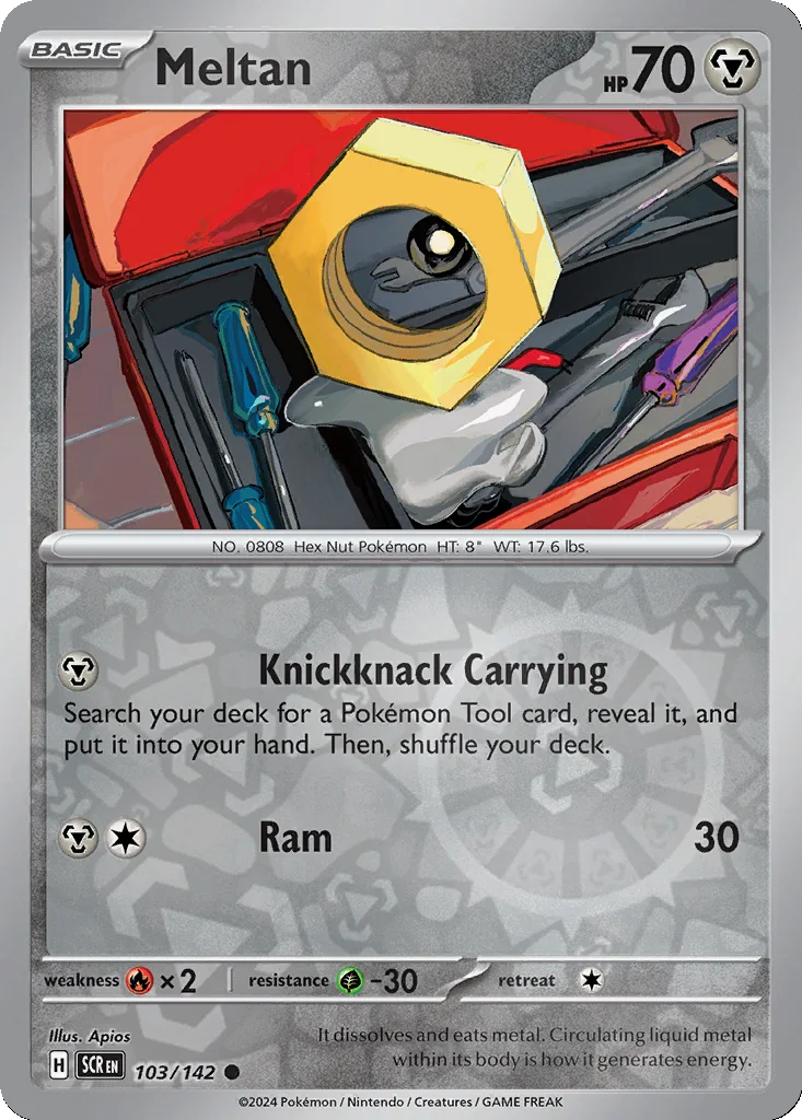 Meltan 103/142 Stellar Crown (Reverse holo)
