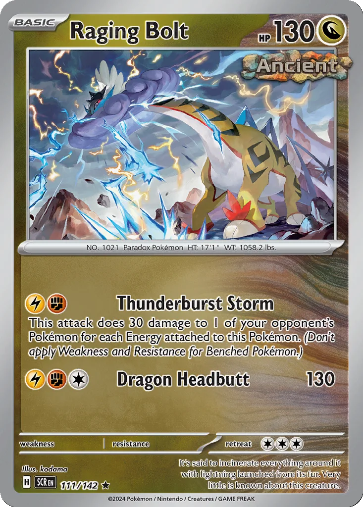 Raging Bolt 111/142 Stellar Crown (Reverse holo)