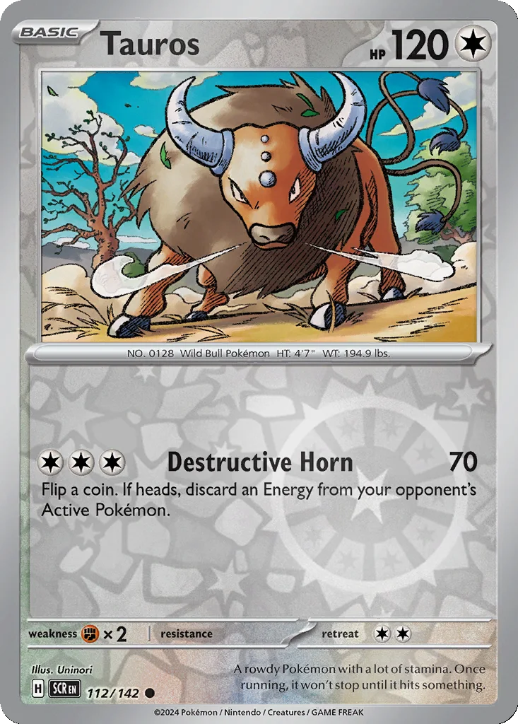 Tauros 112/142 Stellar Crown (Reverse holo)