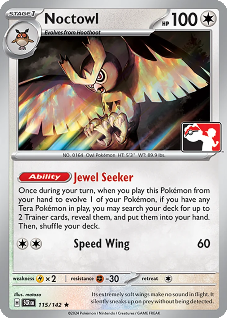 Noctowl 115/142 Stellar Crown (Play! Pokémon)