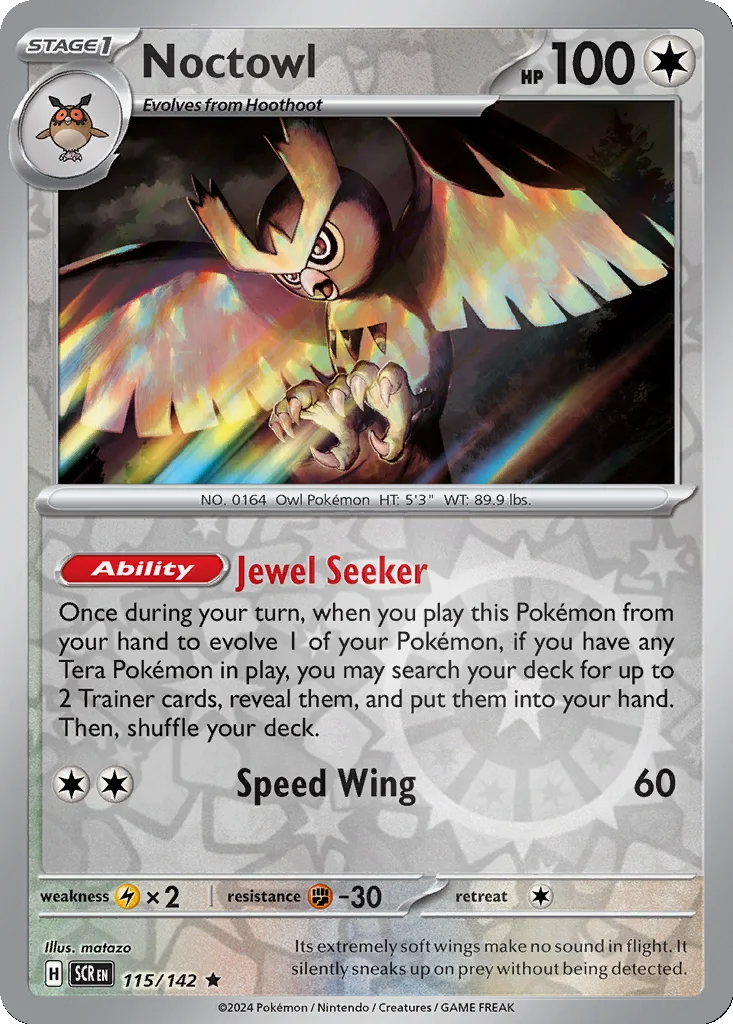 Noctowl 115/142 SV07: Stellar Crown (Reverse holo)