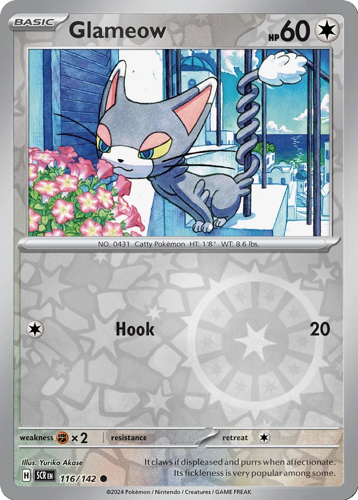 Glameow 116/142 Stellar Crown (Reverse holo)