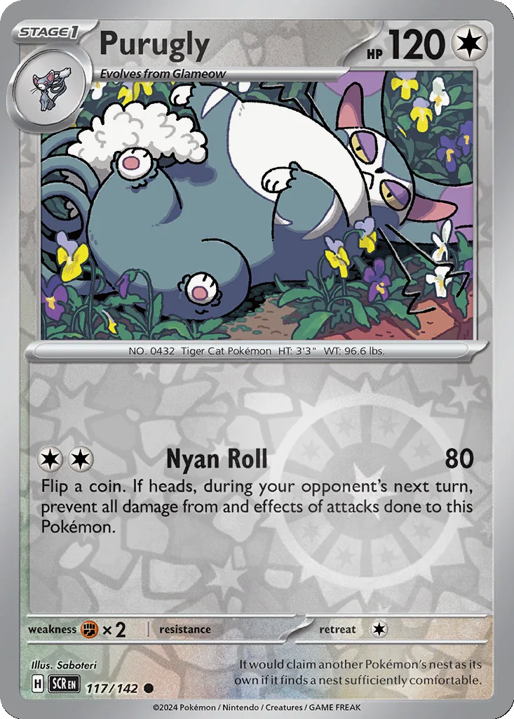 Purugly 117/142 SV07: Stellar Crown (Reverse holo)