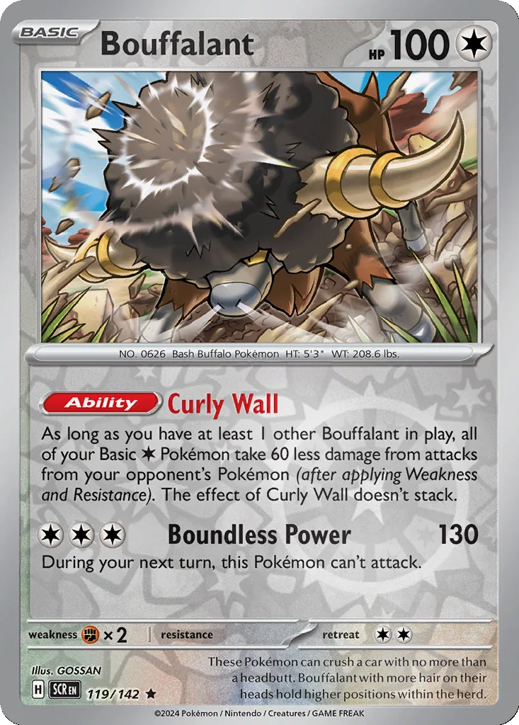 Bouffalant 119/142 Stellar Crown (Reverse holo)