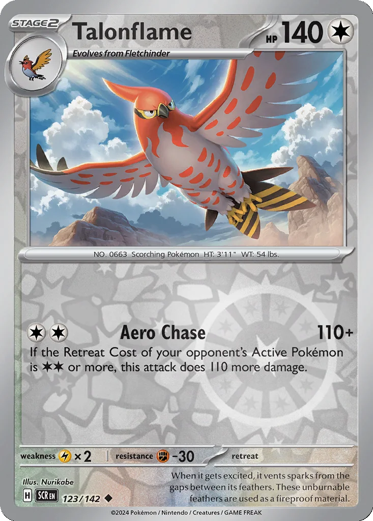 Talonflame 123/142 SV07: Stellar Crown (Reverse holo)