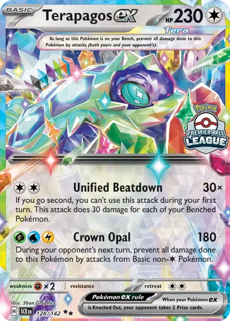 Terapagos ex 128/142 Stellar Crown (Premier Ball League)