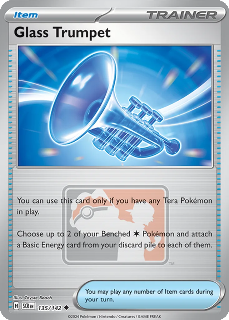Glass Trumpet 135/142 Stellar Crown (Play! Pokémon (Mirror Holo))