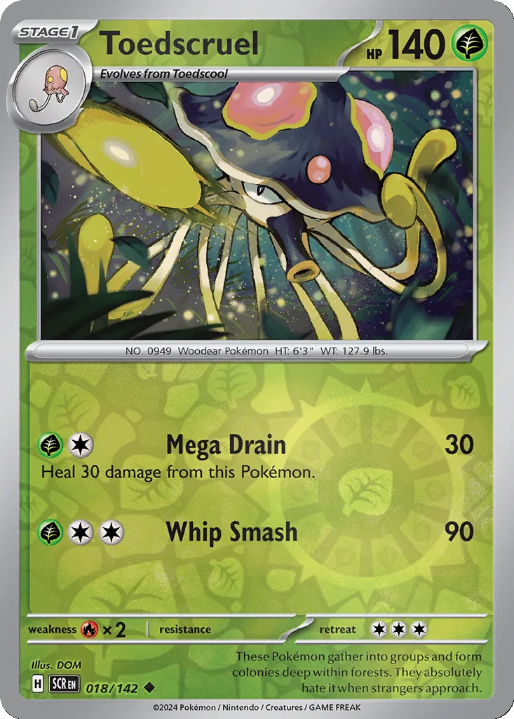 Toedscruel 018/142 Stellar Crown (Reverse holo)