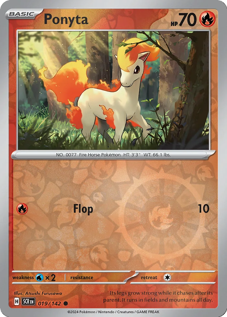 Ponyta 019/142 Stellar Crown (Reverse holo)
